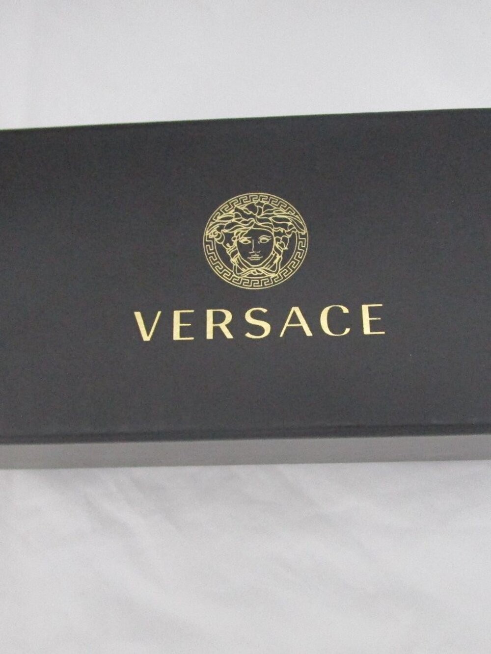 Empty GIFT BLACK Sunglasses/Eyeglass Box CASE ONLY VERSACE-preowned used conditi